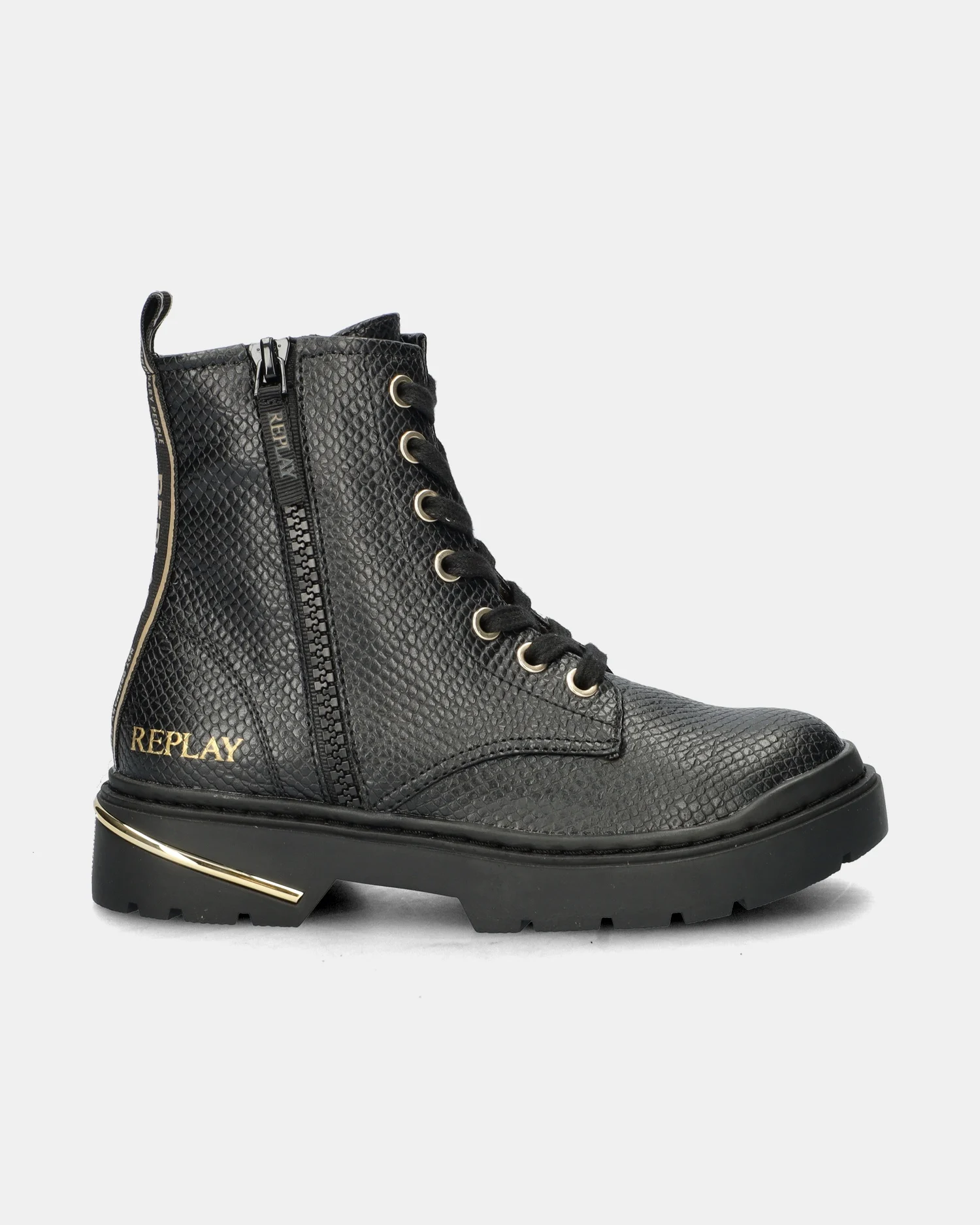 Replay Joplin Veterboots  - zwart