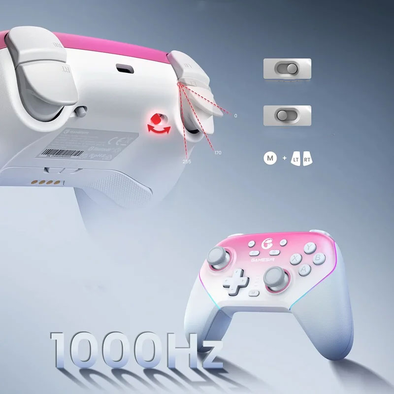 Super Nova TWS 2.4 GHz / Bluetooth / RGB Game Controller mit Hall-Effekt Joysticks für Nintendo Switch / PC / iOS / Android - Schwarz