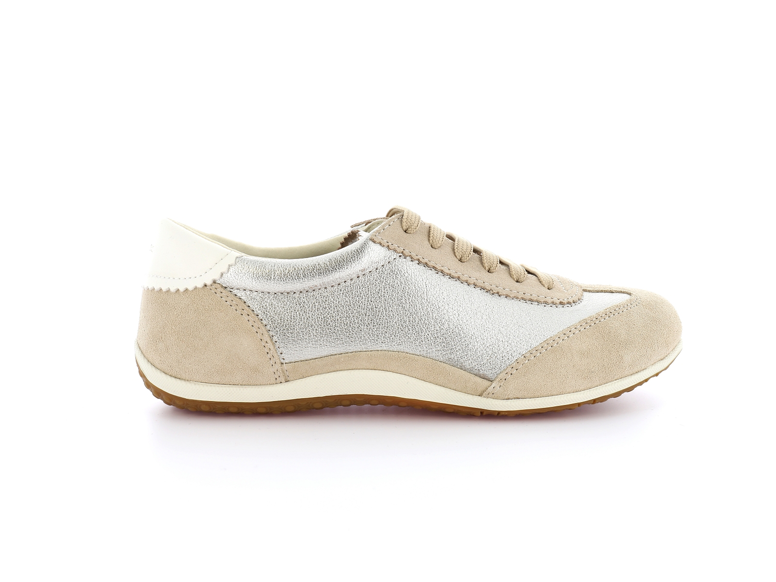 Geox-D VEGA D4509A Matières combinées Beige Metal