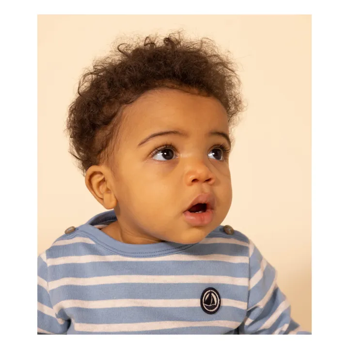 Petit Bateau Marinière en Jersey | Bleu