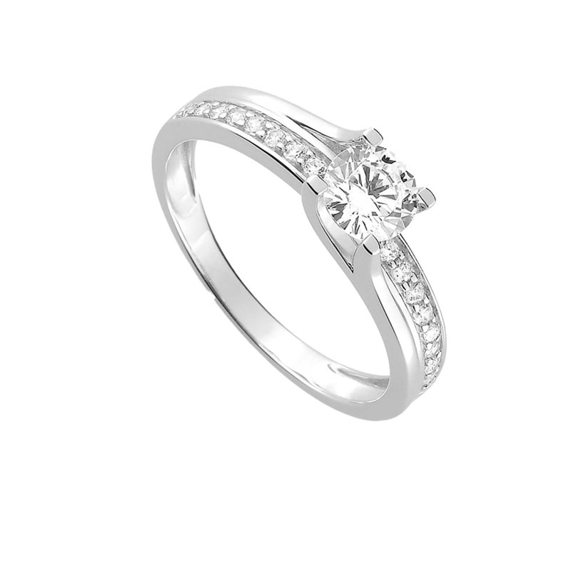 Bague femme - Oxyde de zirconium - Or 18 Carats