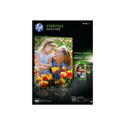 HP - Papier photo semi-glacé - A4 - 200 g/m² - 25 feuilles