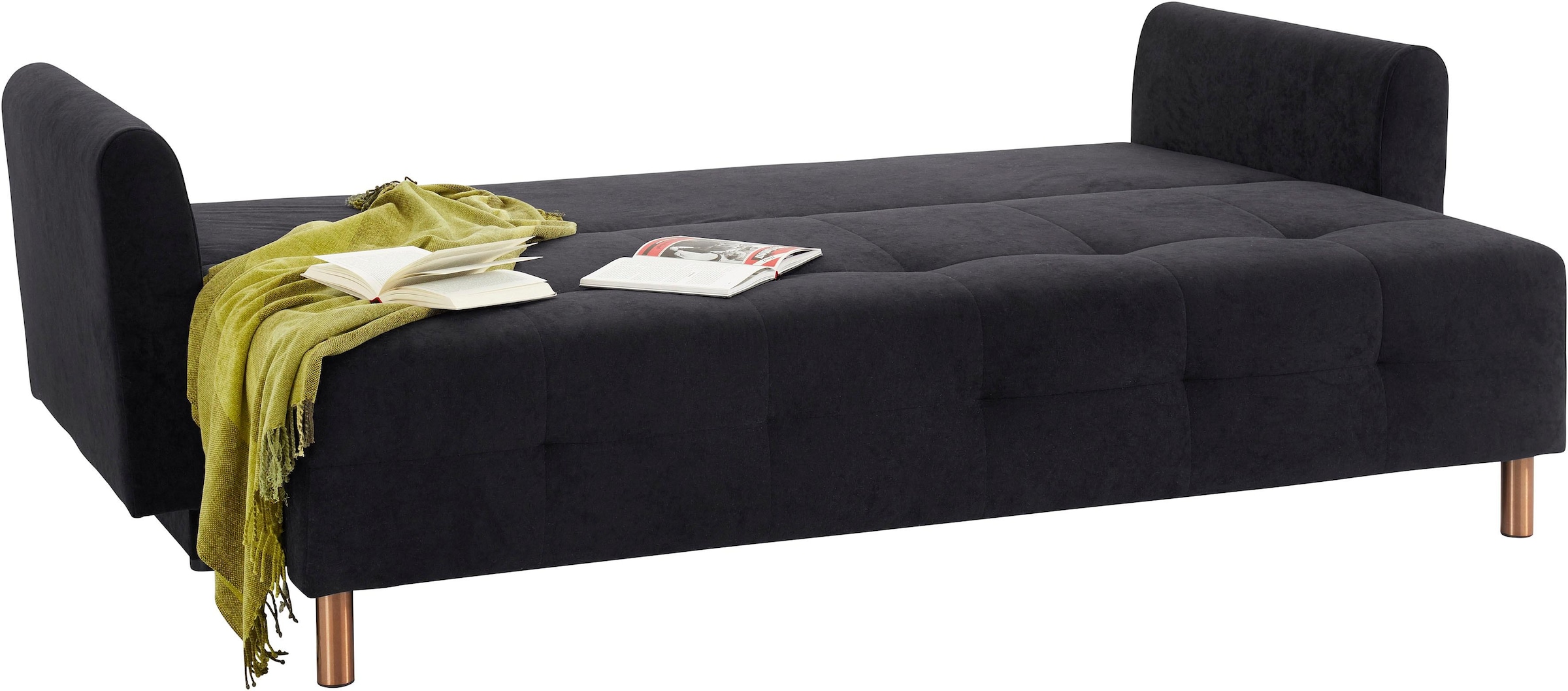 INOSIGN Schlafsofa »Nordic« mit Federkern und Metallbeinen, Steppung im Sitzbereich