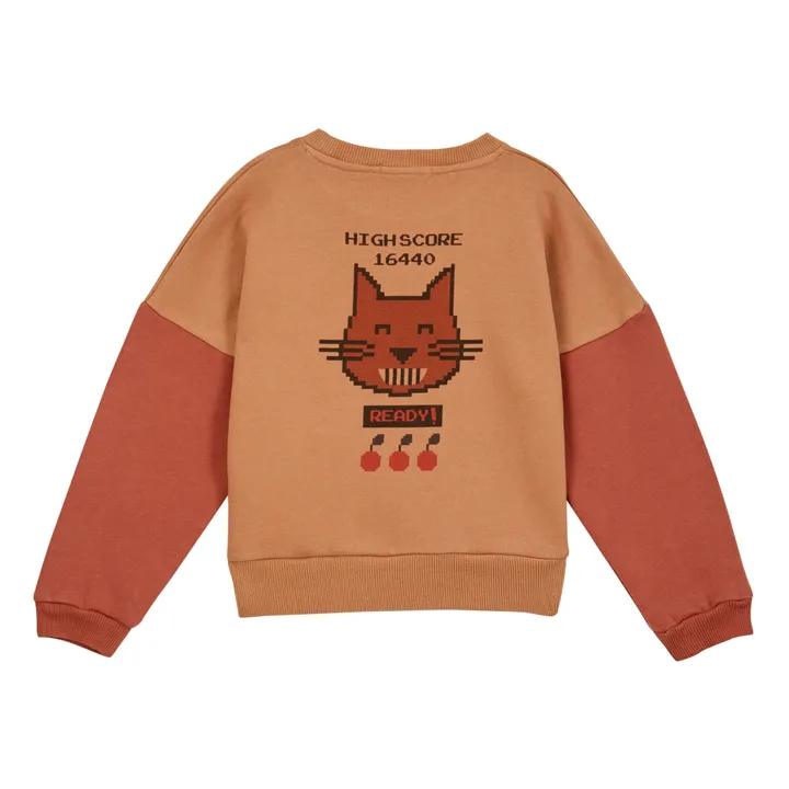 Emile et Ida Sweat Coton Bio Bicolore | Camel