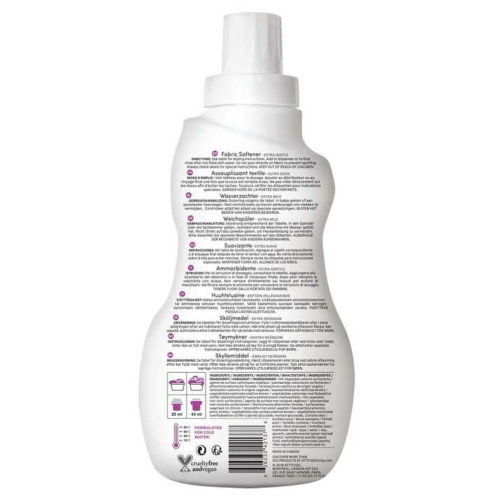 Attitude Little Ones Wasverzachter Sweet Lullaby 40 Wasbeurten1 liter