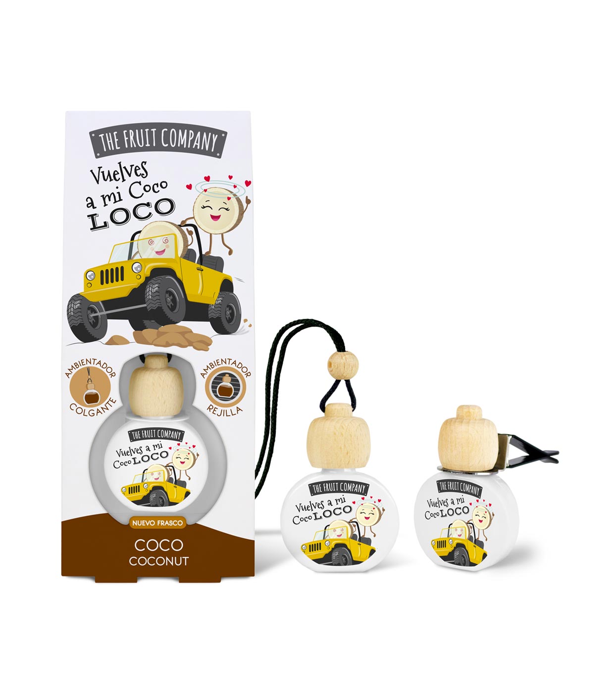 The Fruit Company - Purificador de ar para automóveis - Coco