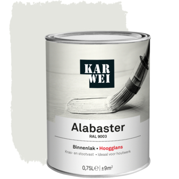 KARWEI binnenlak hoogglans RAL 9003 alabaster 750 ml