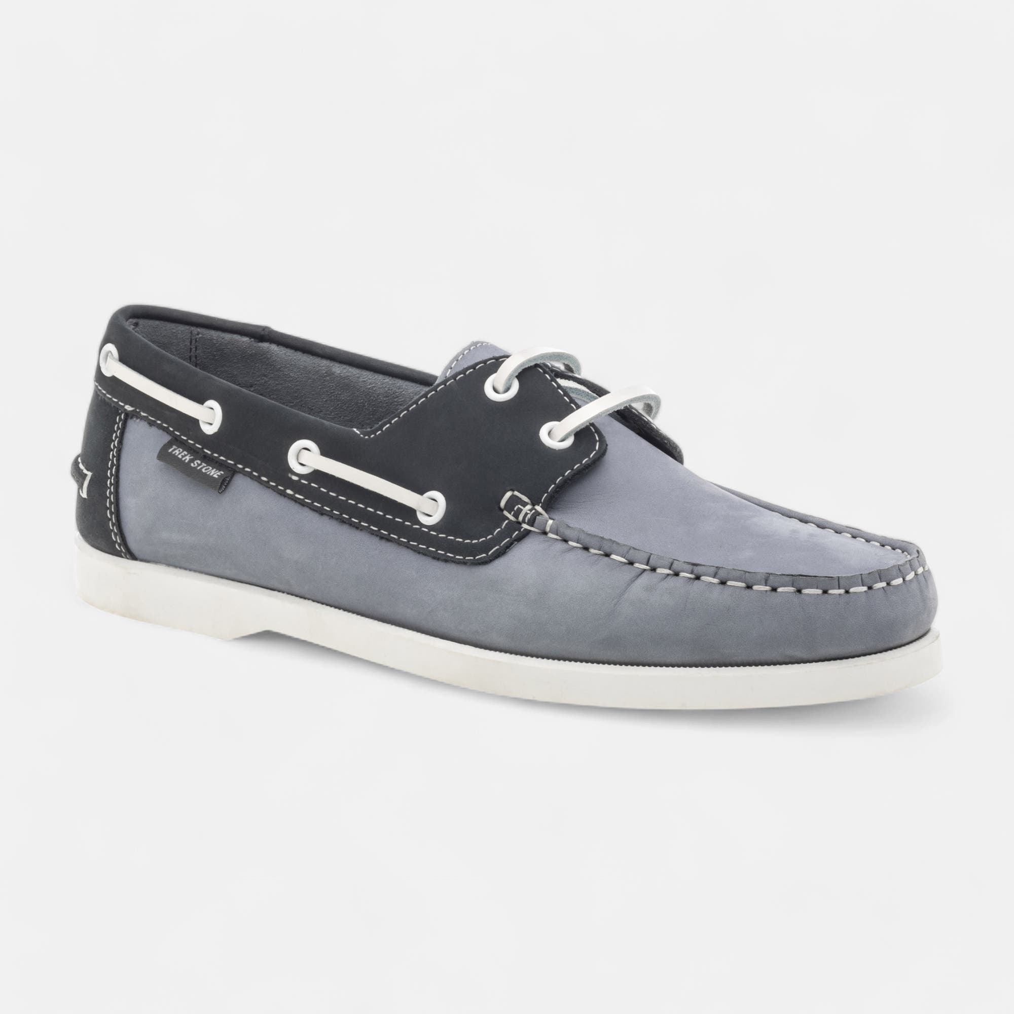 Chaussures bateau Homme en cuir bleu ciel