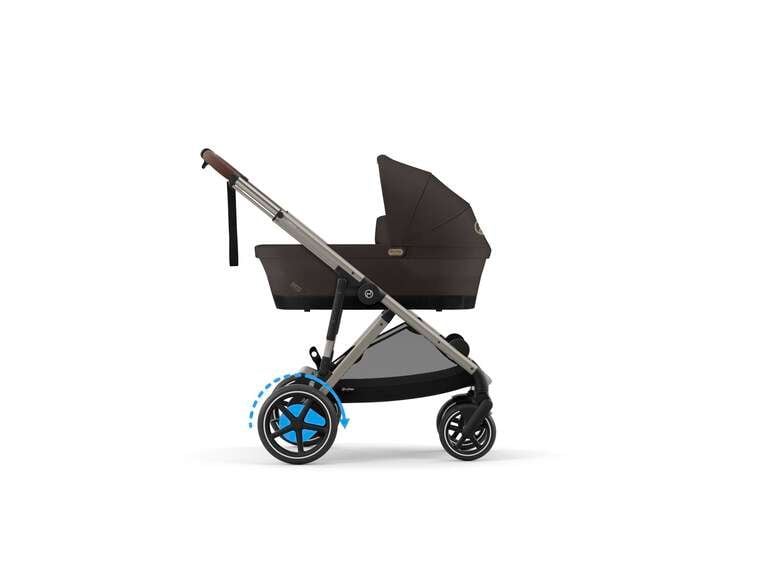 CYBEX Gold Kinderwagen eGazelle S Dunkelbraun Elektrischer Kinderwagen mit 20 Kombinationen