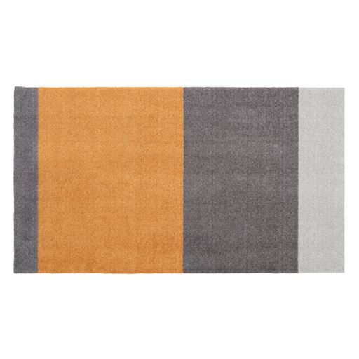 Tica Copenhagen Stripe Horisontal Gulvtæppe, Lys Grå/Grå/Dijon, 67x120 cm