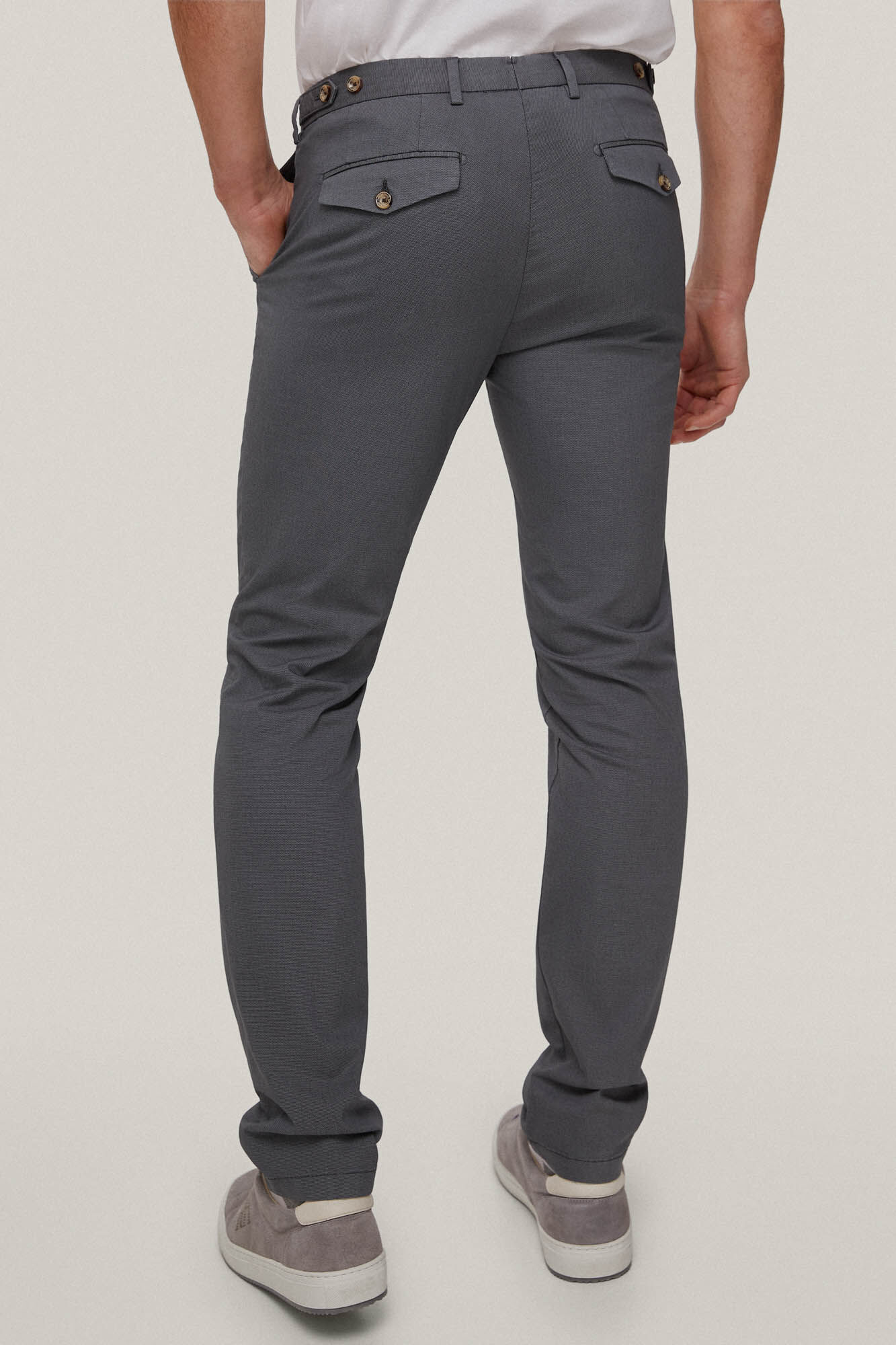 Calça chino slim fit leve - Cinza