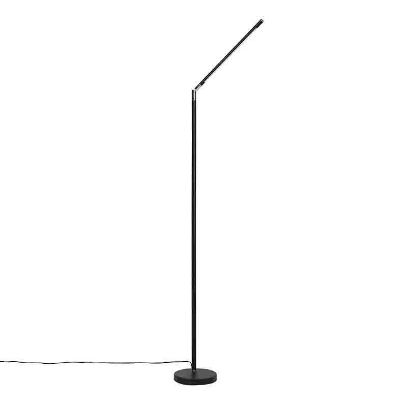 Moderne vloerlamp zwart incl. LED met touch dimmer - Berdien