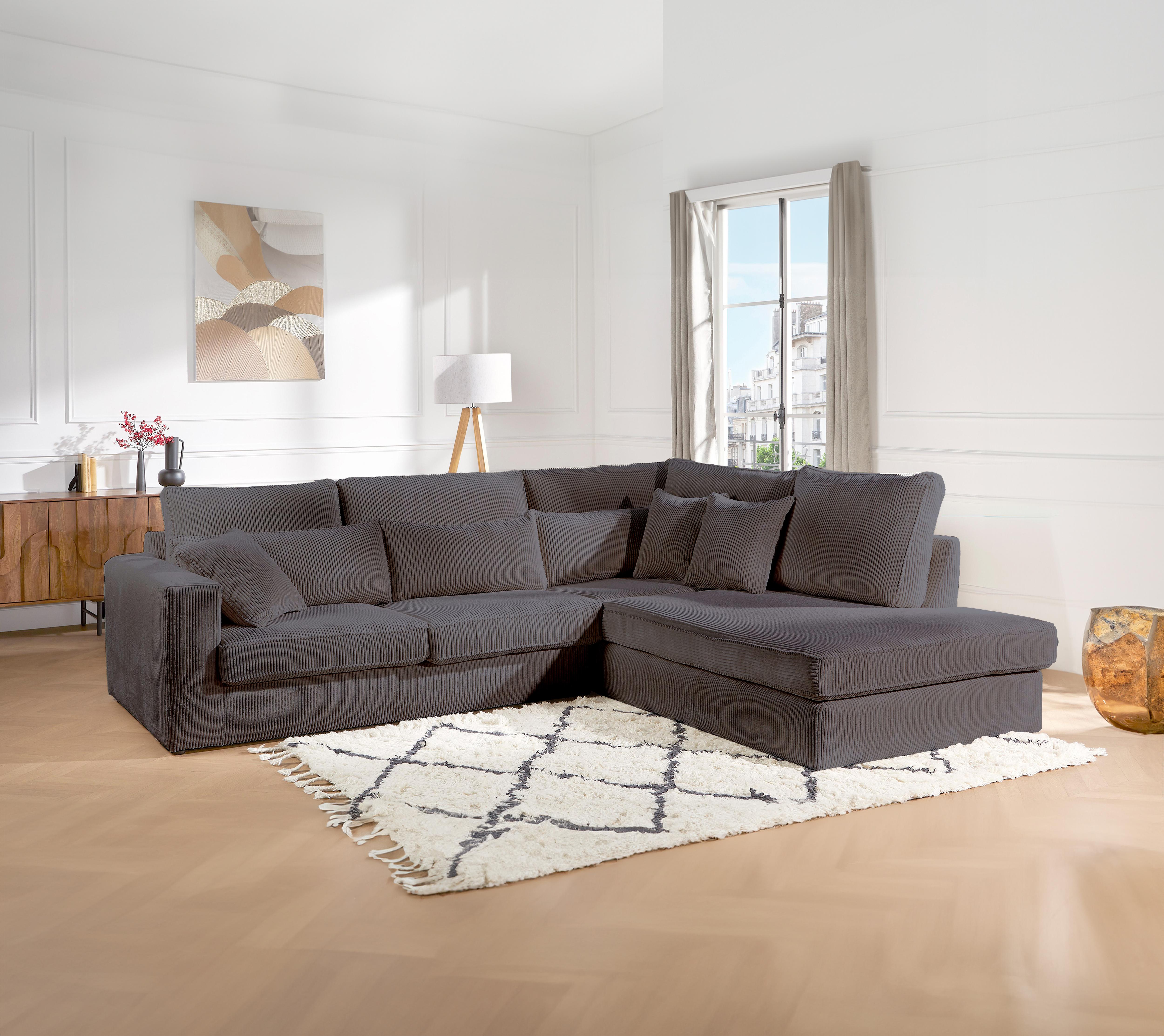 COBRA CANAPE ANGLE DROIT GRIS FONCE POSO 034