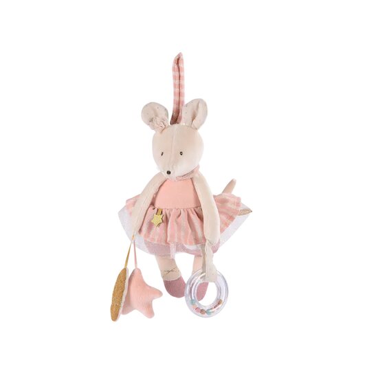 La Petite École de Danse Peluche d'Activités à Suspendre Souris   Rose        de               Moulin Roty