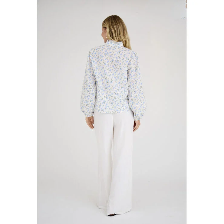 A-VIEW Tiffany shirt White/blue