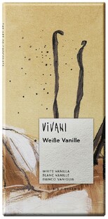 Vivani Chocoladereep Wit met Vanille 80GR