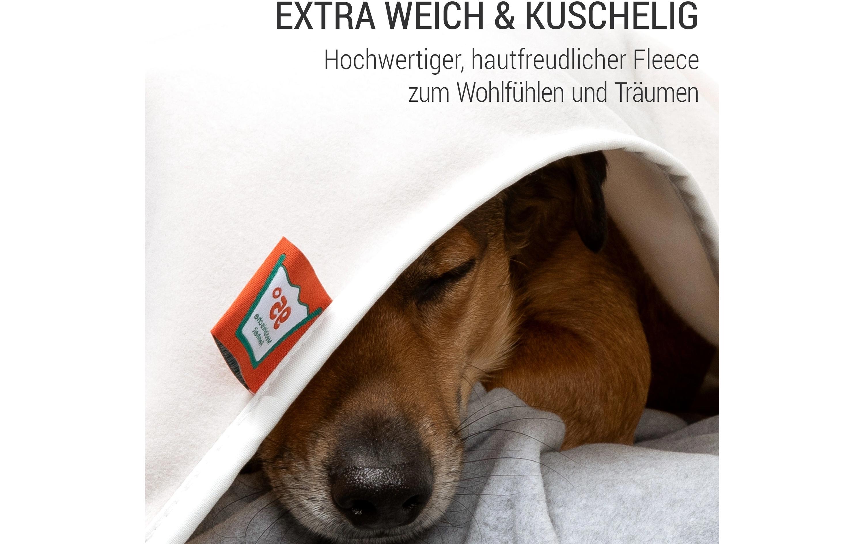 Hunde-Decke Fleece M Hellgrau, 100 x 70 cmKuscheldecke für Hunde