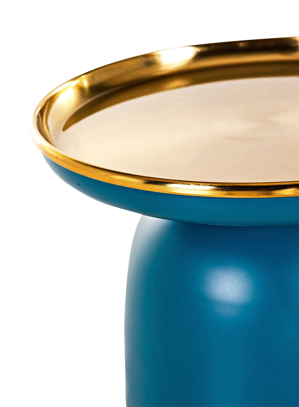 Beistelltisch MURPHY blau goldfarbig