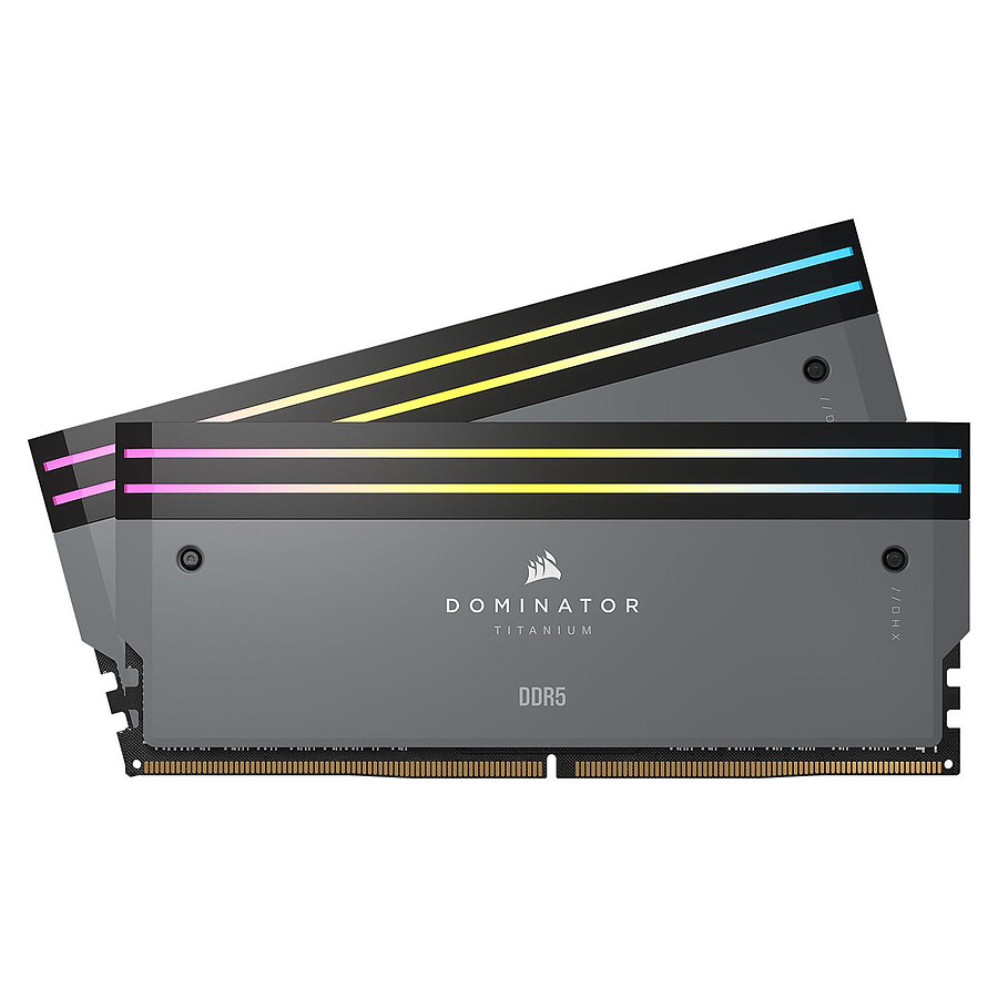 Corsair Dominator Titanium RGB Grey - 2 x 16 Go (32 Go) - DDR5 6000 MHz - CL30