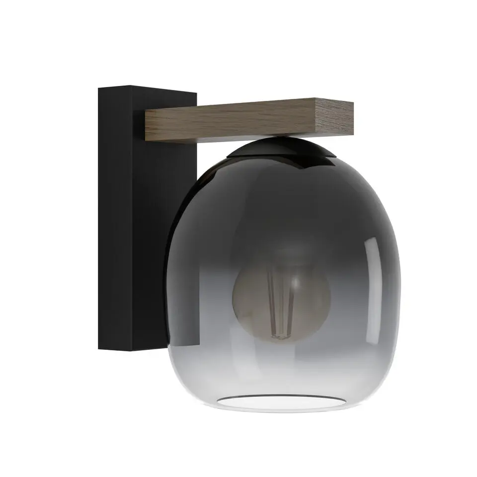 EGLO Filago Wandlamp - E27 - Bruin, zwart