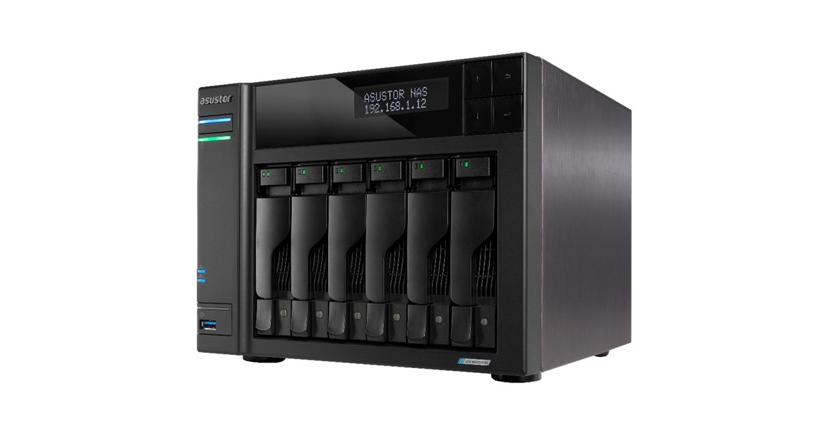 AsustorLockerstor 6 AS6706T nas  (Zwart)