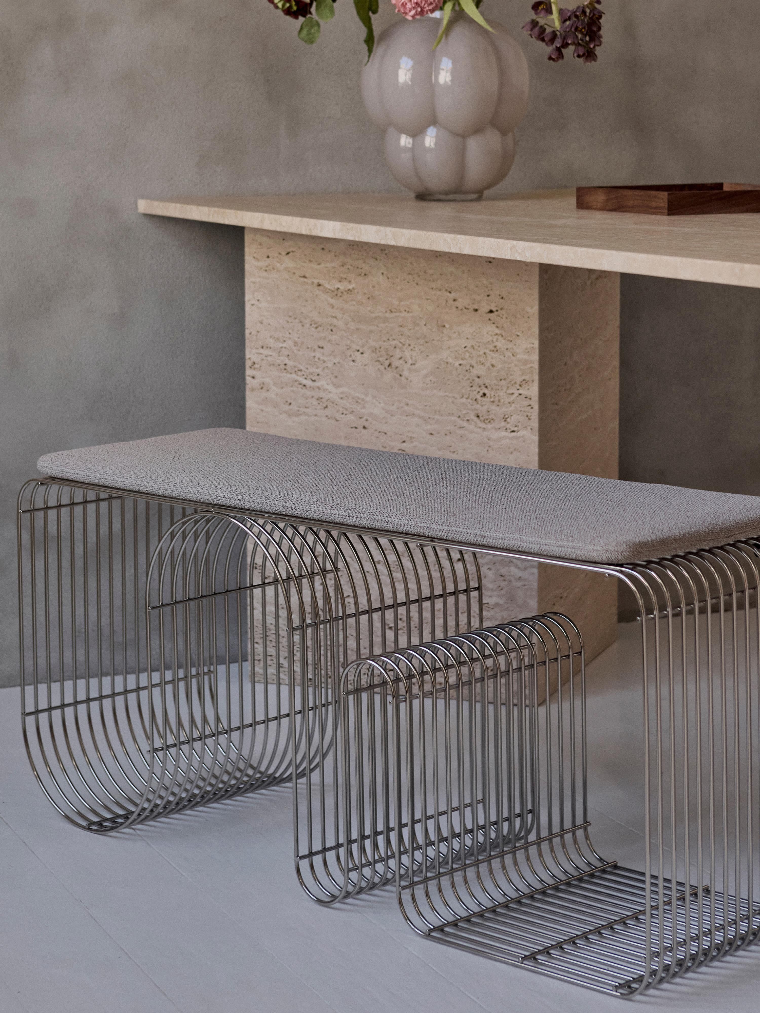 Metalen zitbank Curva