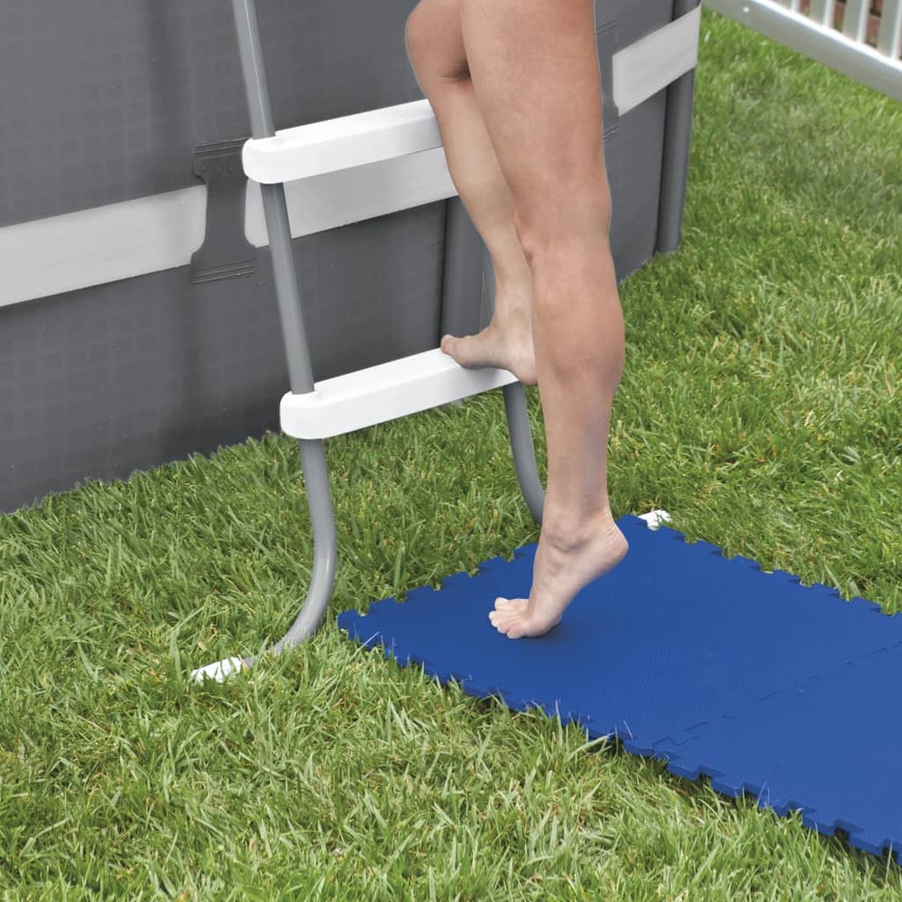 Protecteurs de sol pour piscine 8 pcs 50x50 cm blue