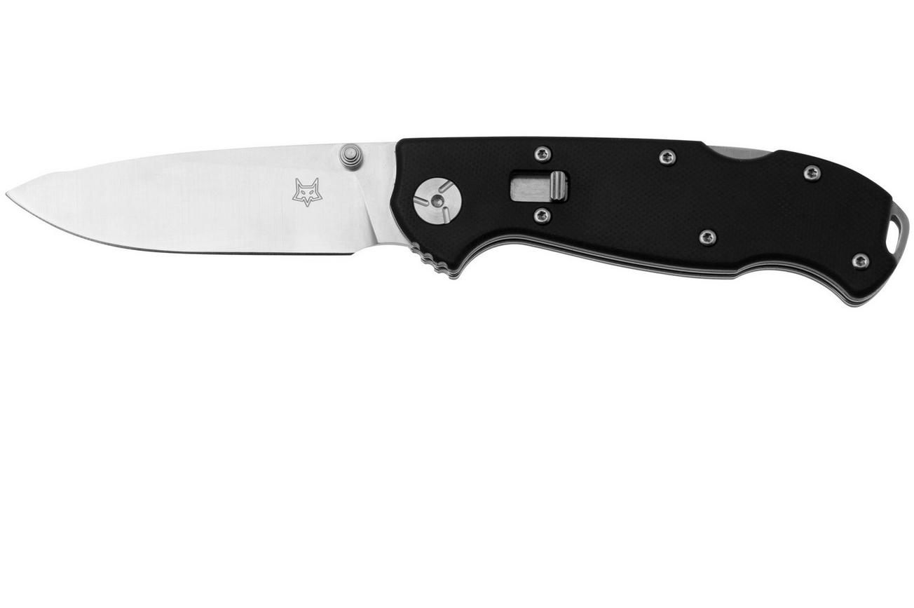 Fox Knives FX-RL01-G10 Satin N690Co, Black G10 zakmes, Ron Lake design