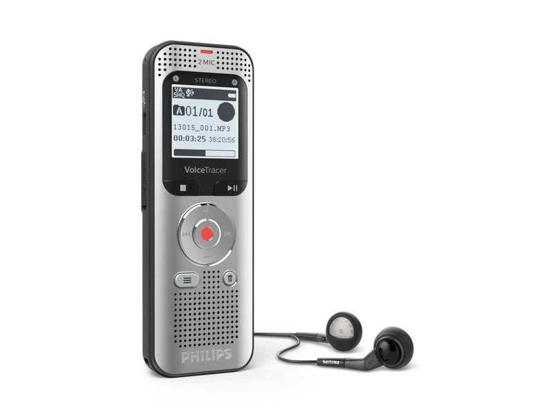 Philips Diktiergerät VoiceTracer DVT2050 Hochwertige Aufnahmen mit vollem Stereoklang