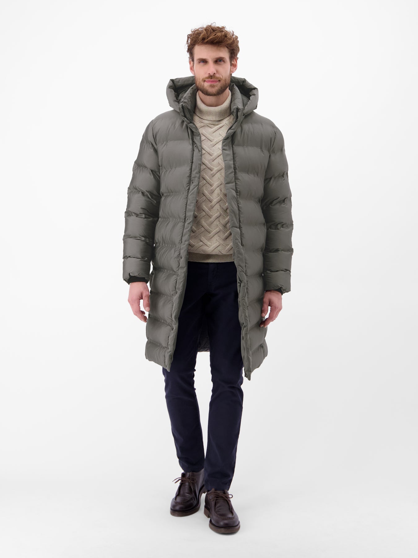Herren Stepp-Parka mit abnehmbarer Kapuze