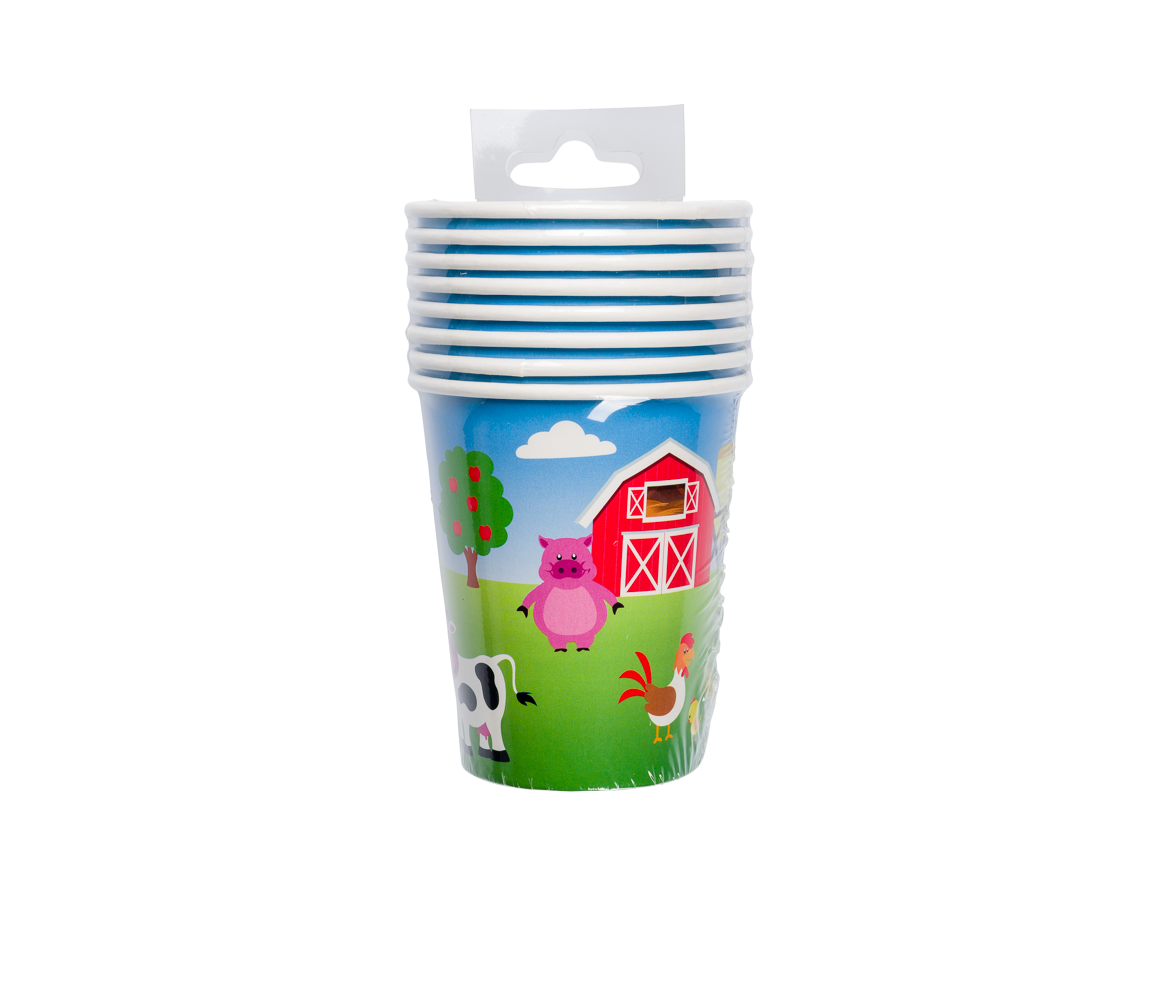 Boerderij Bekers 9cm 8st