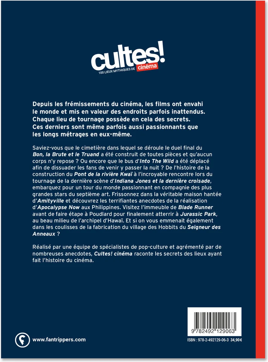 Cultes ! Cinéma - 100 lieux mythiques de cinéma Livres
