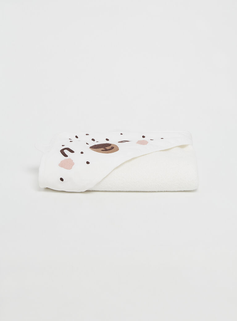 Pointe éponge et gant uni blanc cassé mixte