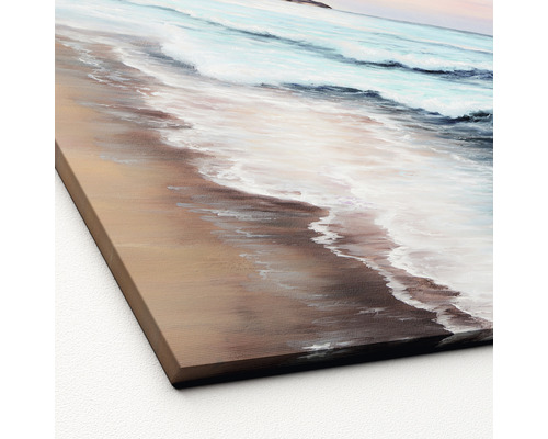 Canvas print Zonsondergang over strand 84x116 cm