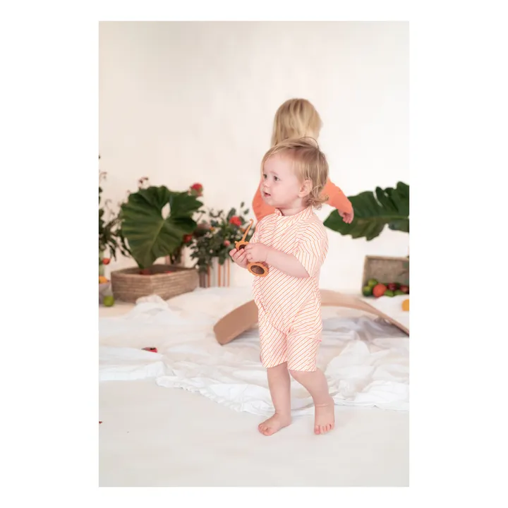 Ina Swim Combinaison Anti-UV Zimmi Rayée | Corail