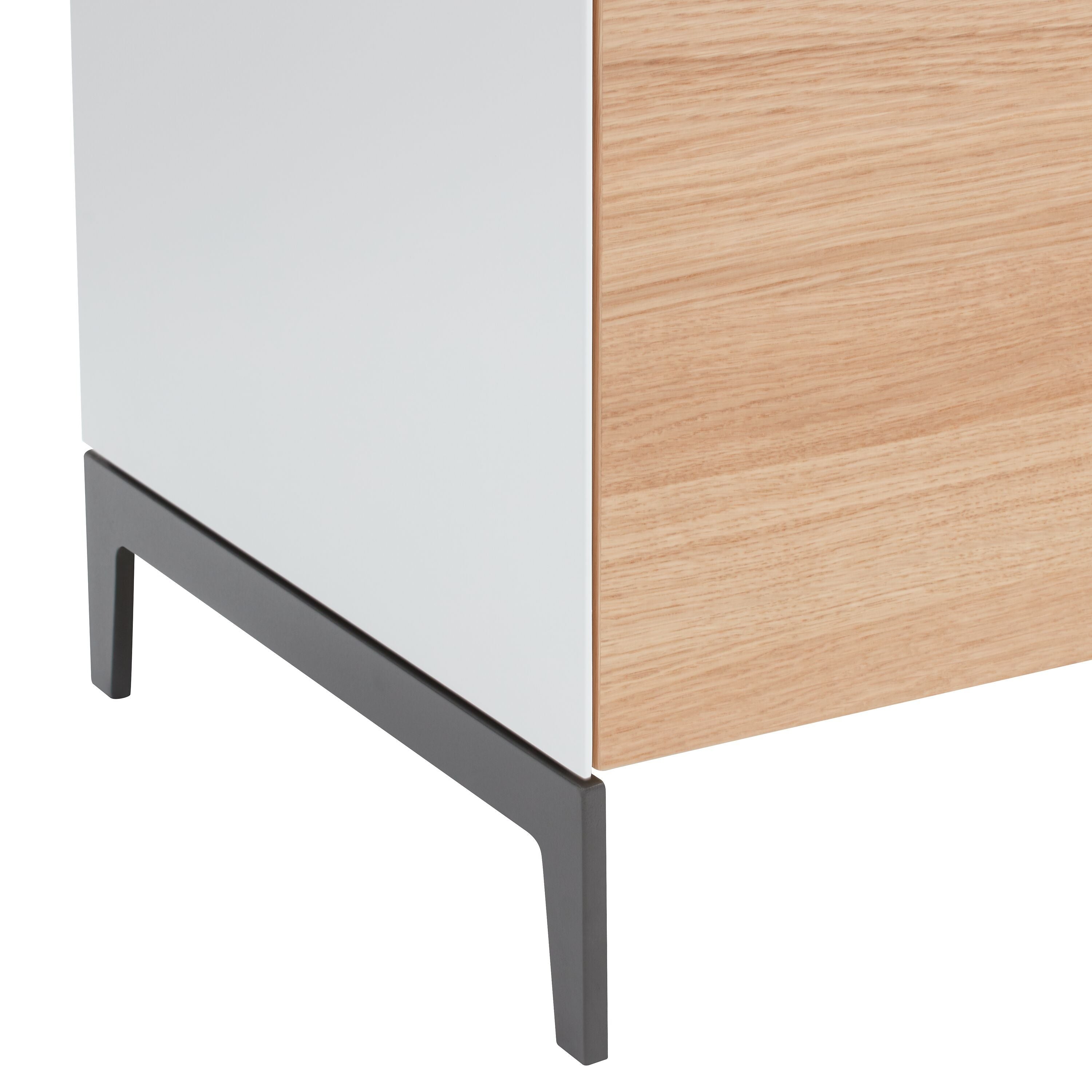 LUX Lowboard - Weiss / Eiche / B: 180.0 cm x T: 46.0 cm x H: 68.0 cm