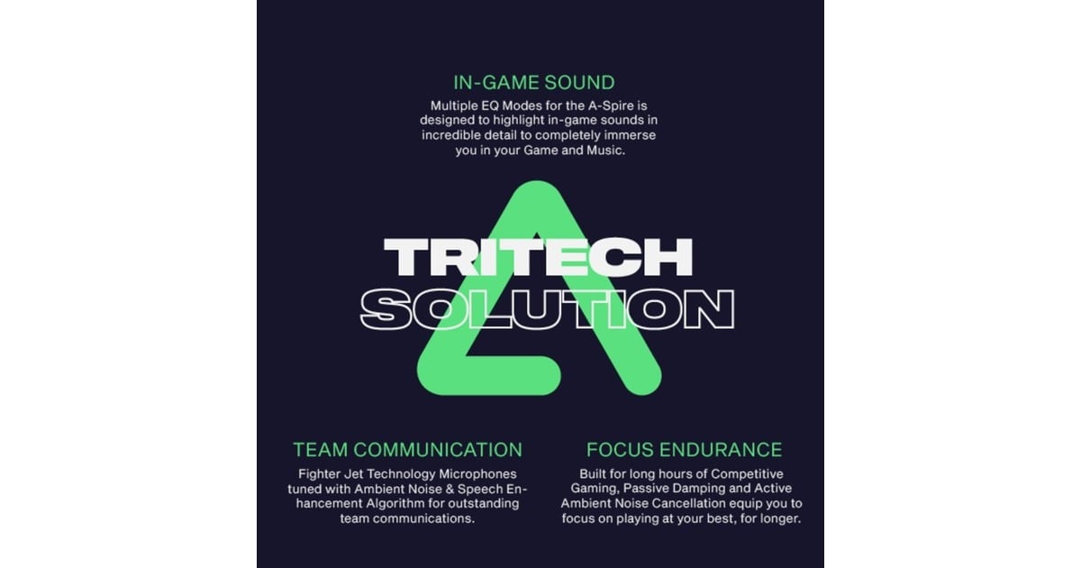AceZoneA-Spire ANC  over-ear gaming headset  (Zwart/zilver, PC, PS4, PS5, Xbox Series X|S, Switch, Mobile)