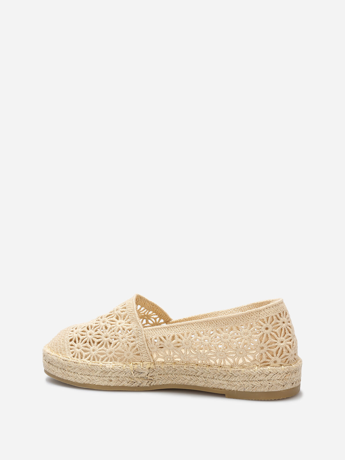 Espadrilles en broderie anglaise- Beige