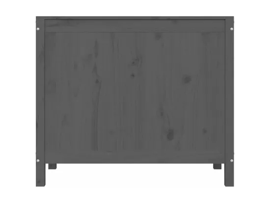 Boîte à linge Gris 88,5x44x76 Bois massif de pin