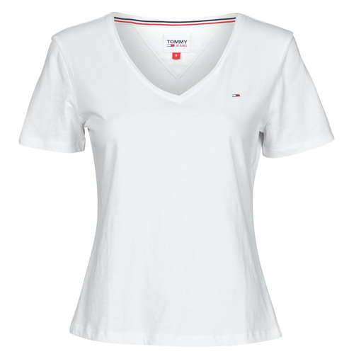 Tommy Jeans - SOFT JERSEY V NECK - Blanc