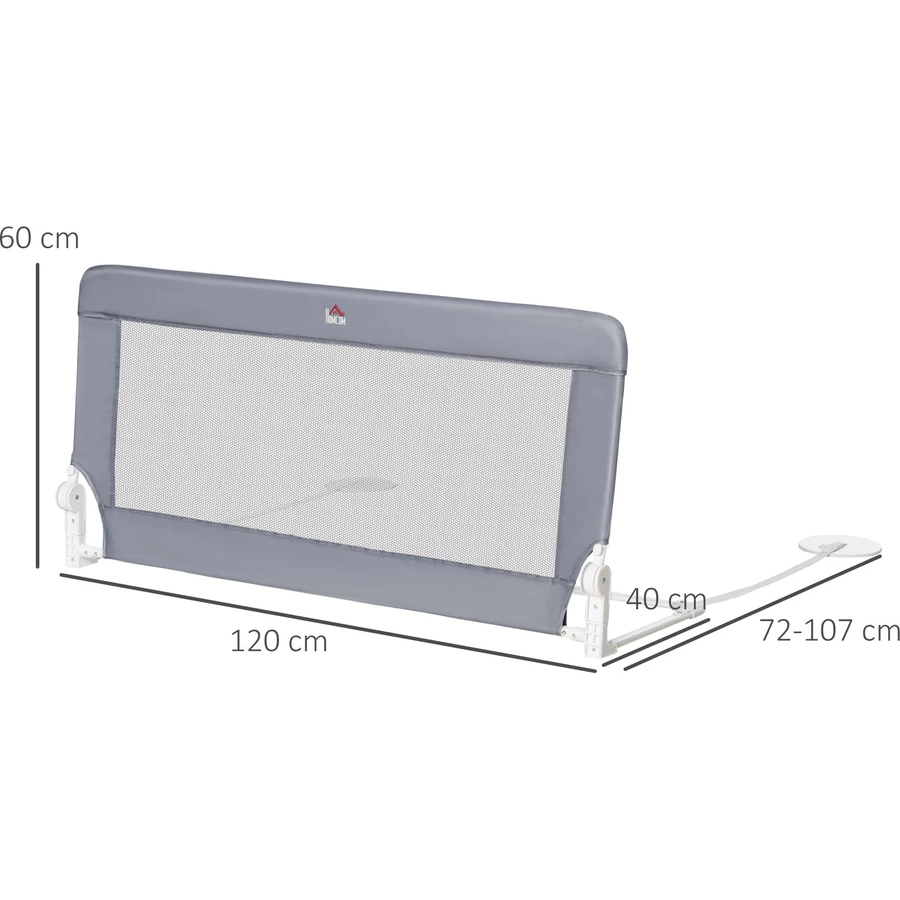 HOMCOM Bettgitter mit Schutzanker grau