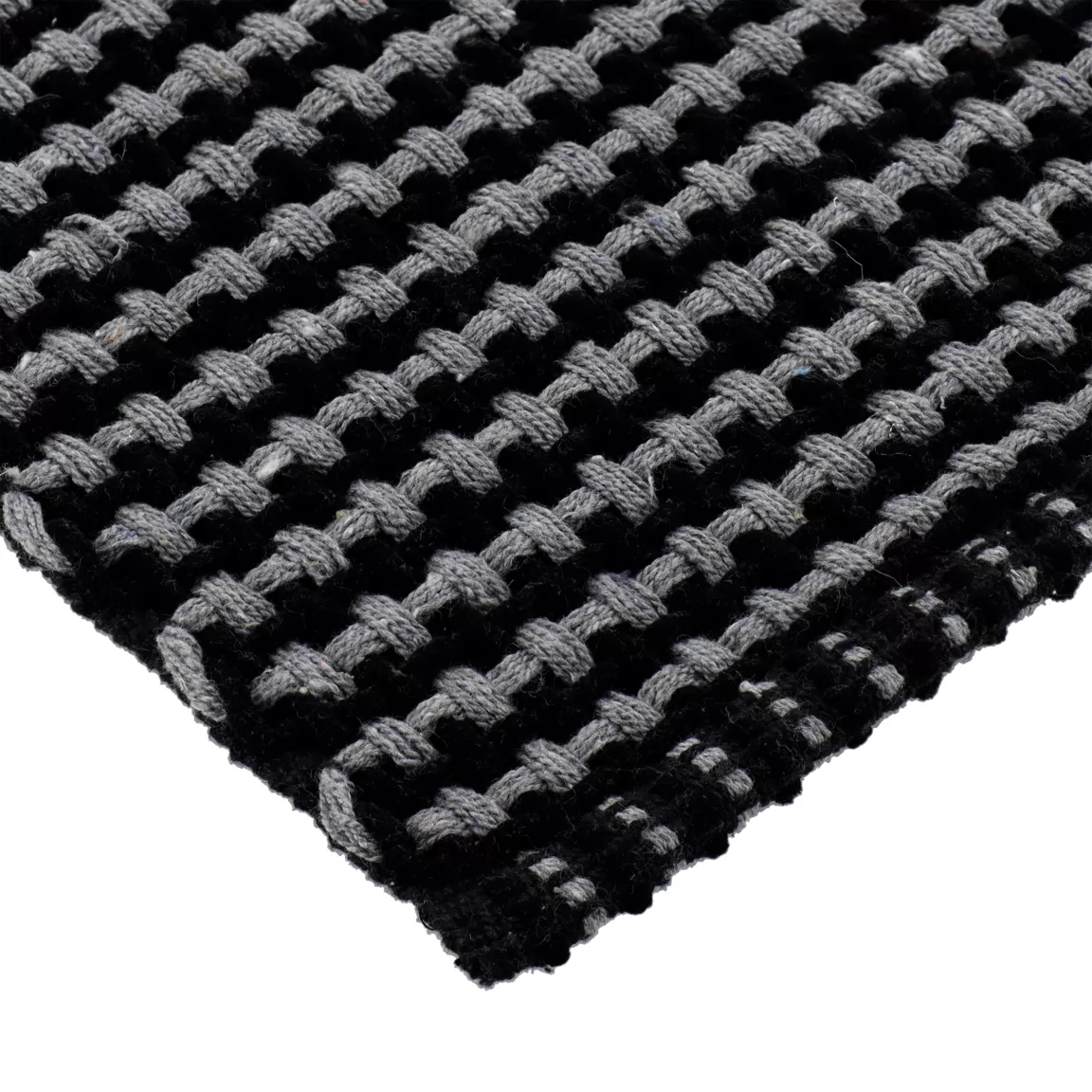Tapis de salon coton (50 x 90 cm) Mimetisme Gris anthracite et noir