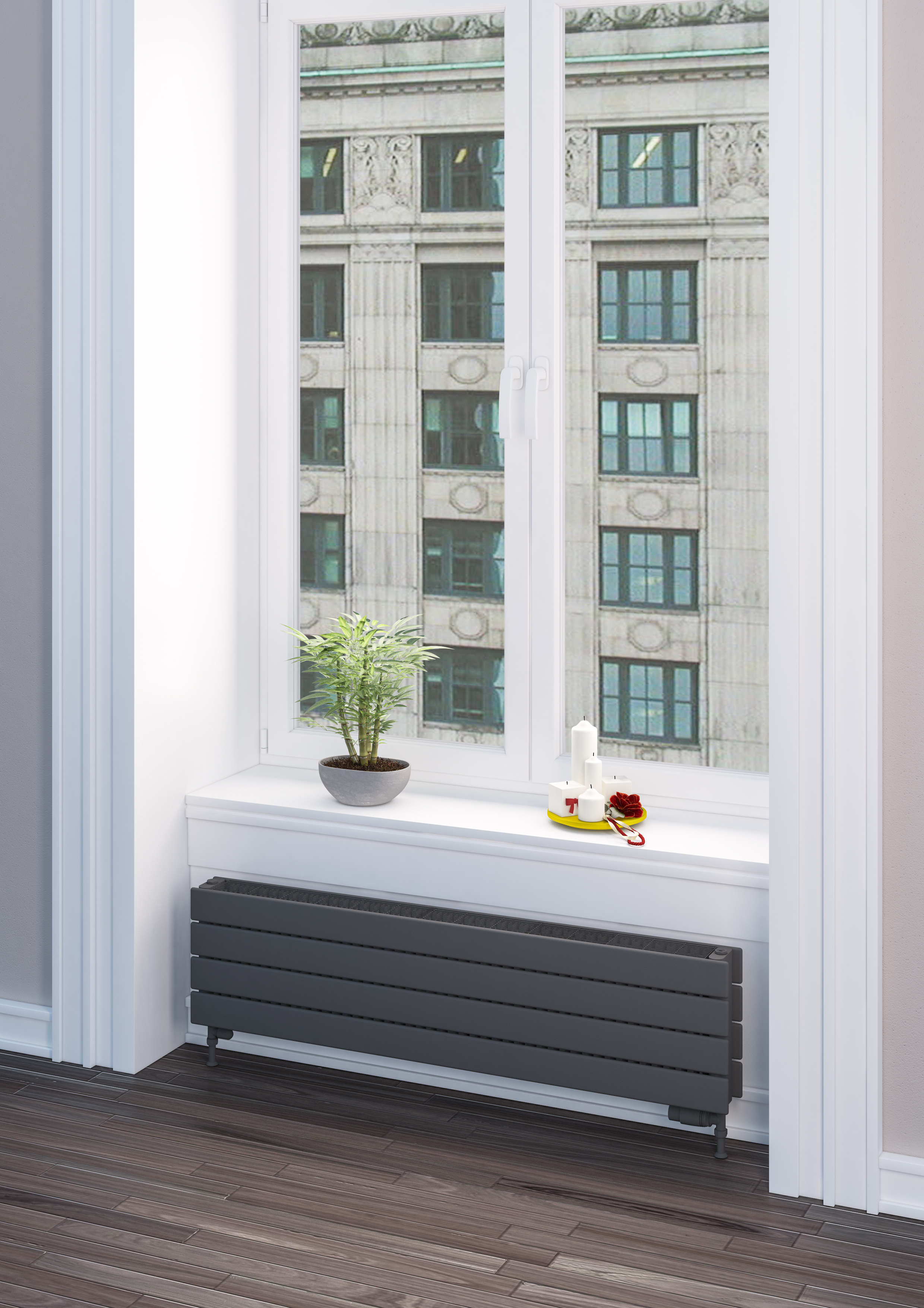 Eastbrook Addington type 22 radiator 80x60cm staal 1670W antraciet