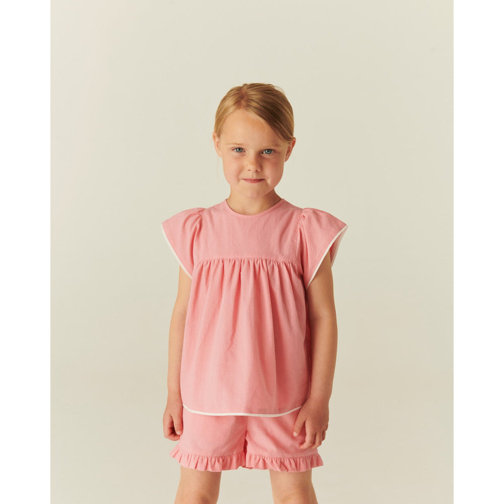Køb COPENHAGEN COLORS Pink Comb. Bluse W. Contrast Piping