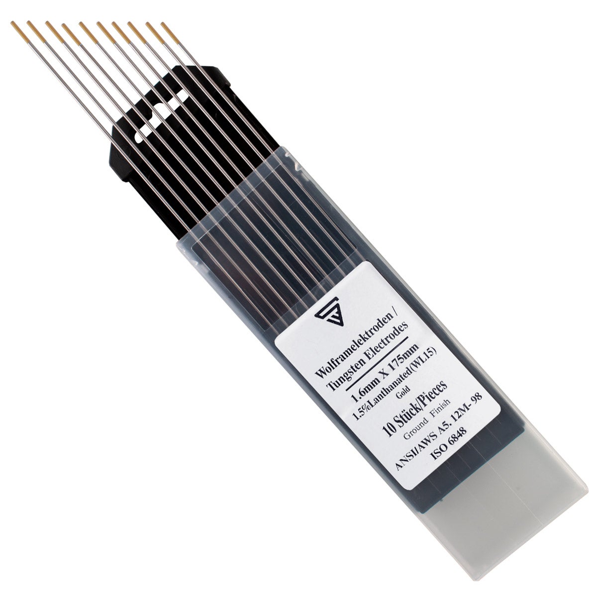 STAHLWERK wolfraamelektroden / laselektroden 1,6 x 175 mm WL15 goud 10-delige set