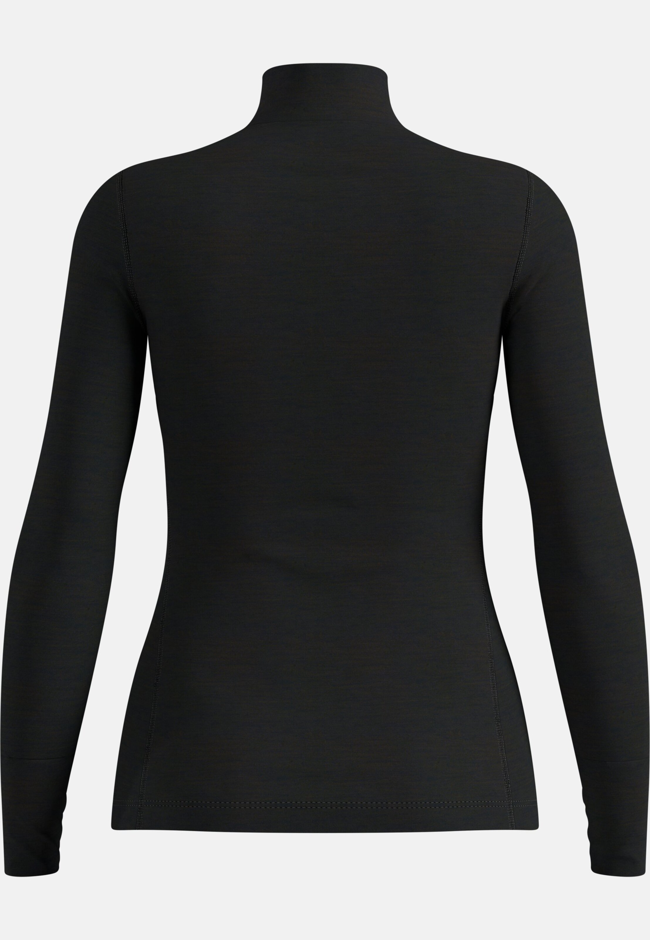 Natural Merino 200 Base Layer Half Zip in black