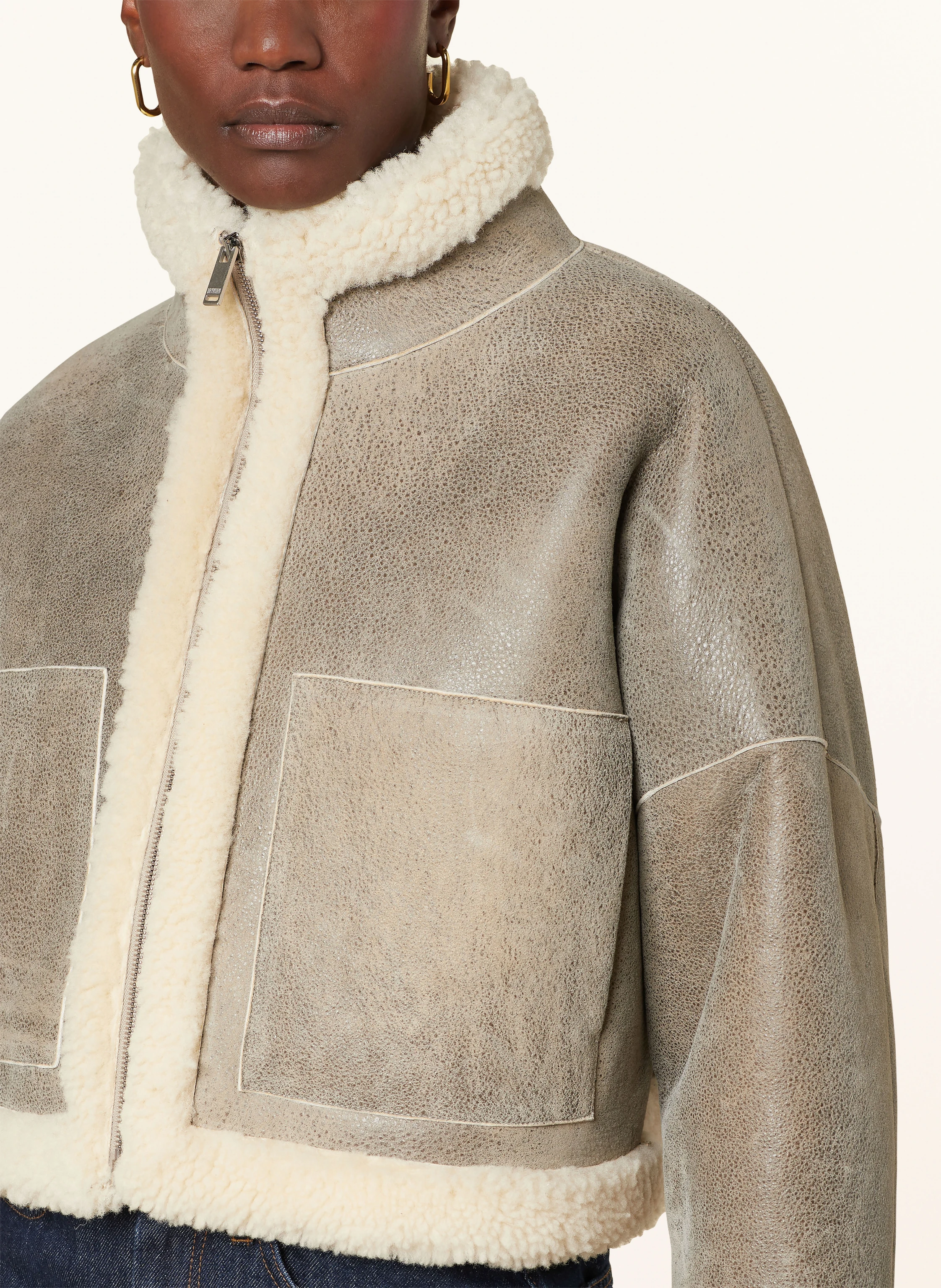 DRYKORN Lederjacke ELSTOW mit Echtfell