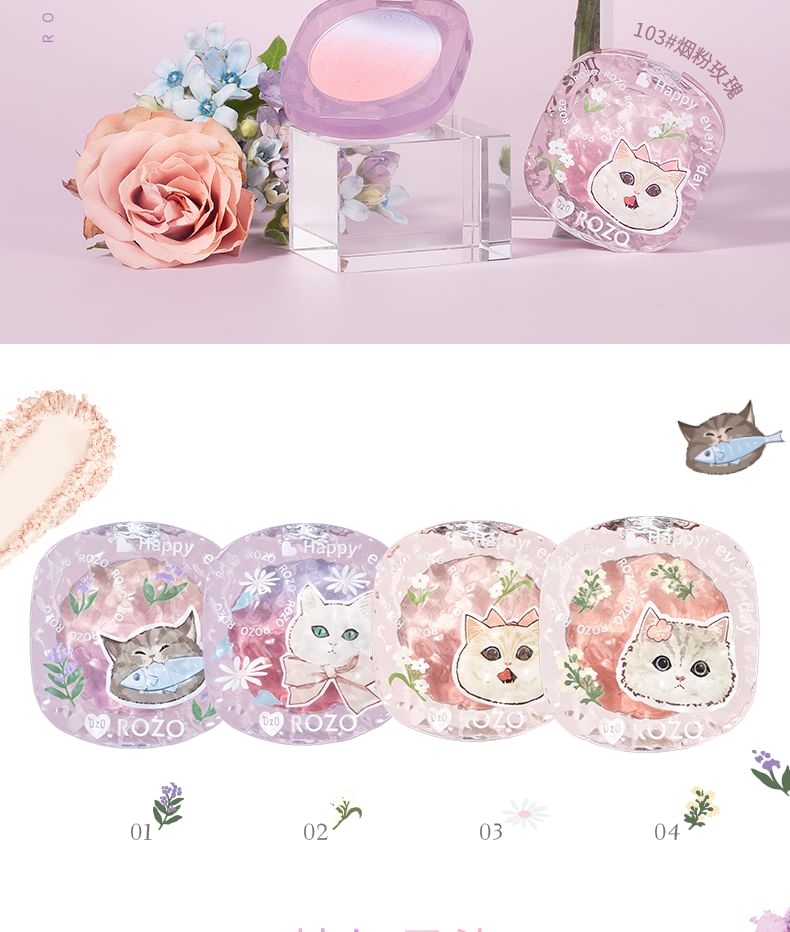 ROZO - Happy Kitten Two-Tone Blusher - 4 tinten