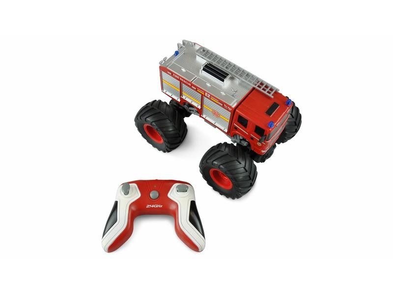 Amewi Monster Truck Feuerwehr Rot, 1:18, RTR Ferngesteuerter Monstertruck