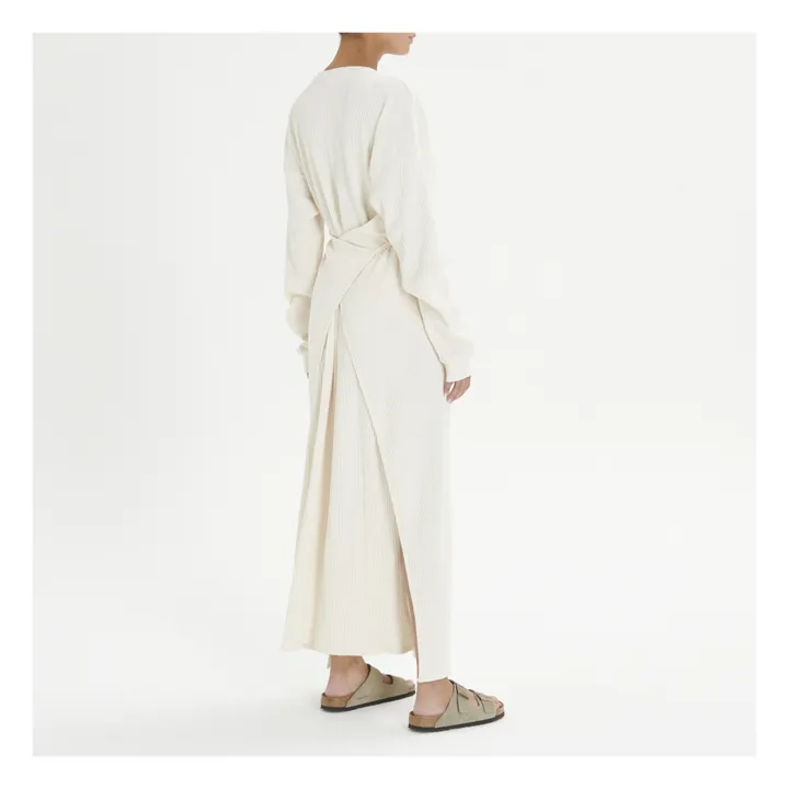 Baserange Robe Côtelée Shawn Coton Bio | Ecru